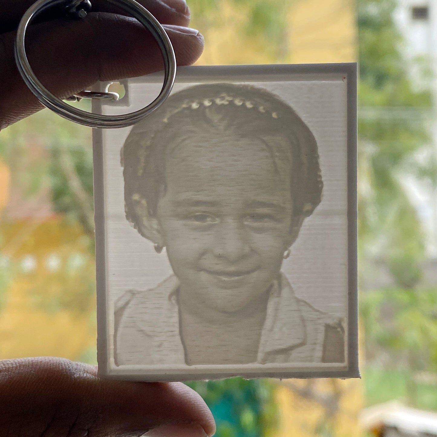 Lithophane 3D Photo Keychain
