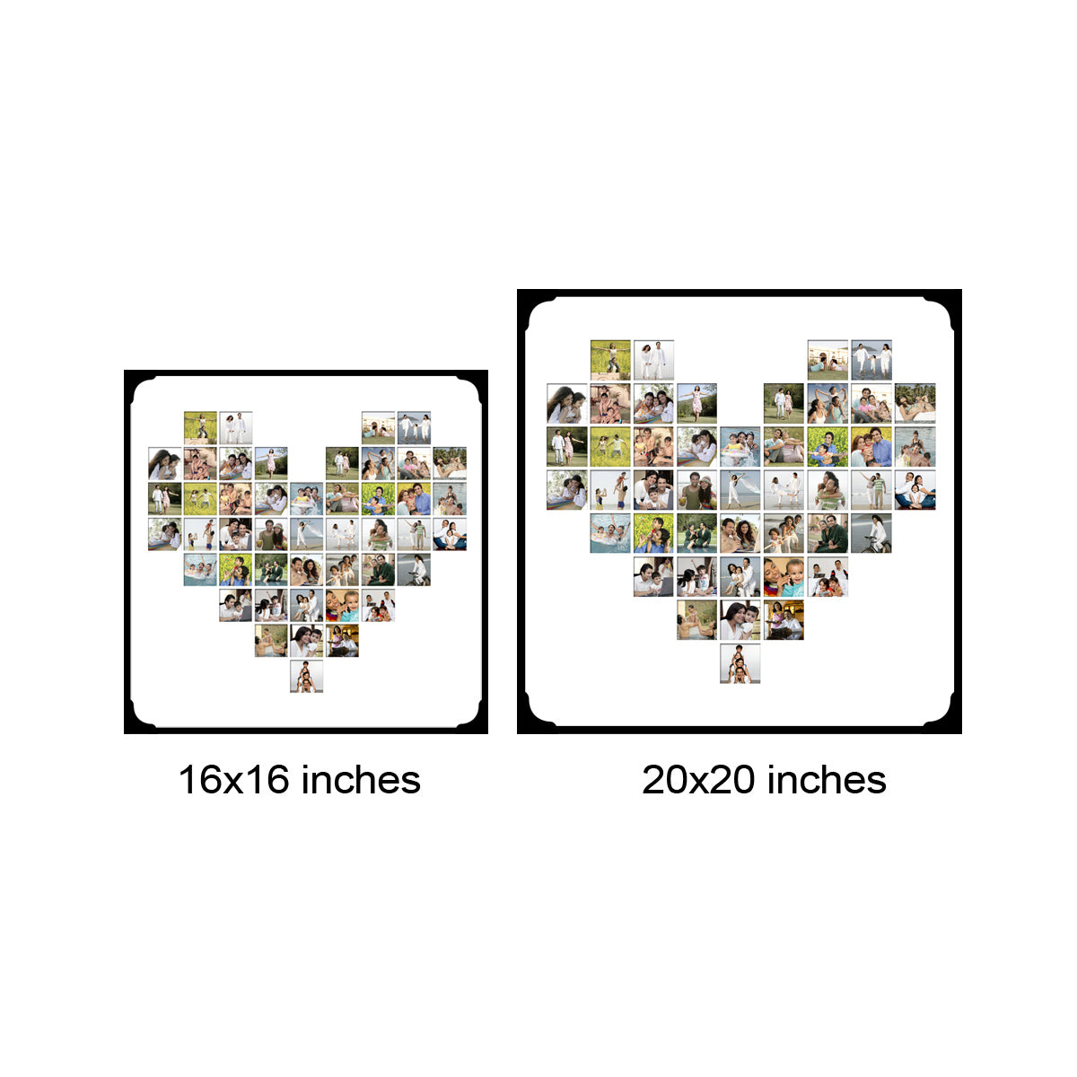 Heart Shaped Photo Collage Frame