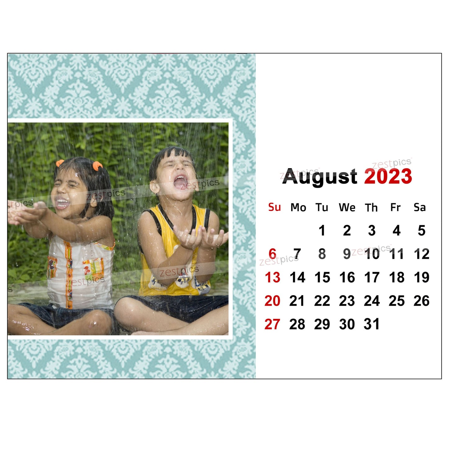 6x8 12 Months Calendar