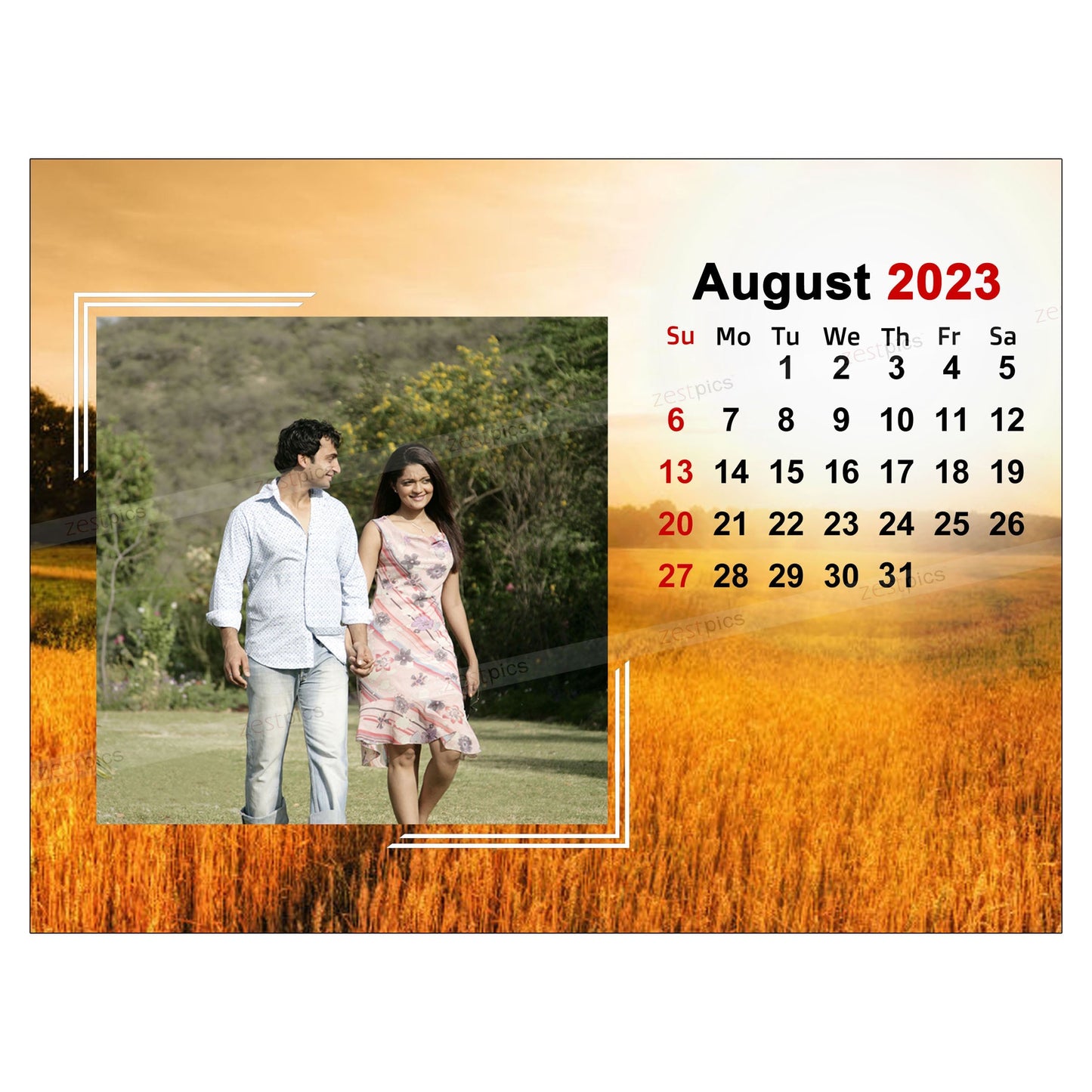 6x8 12 Months Season's Calendar