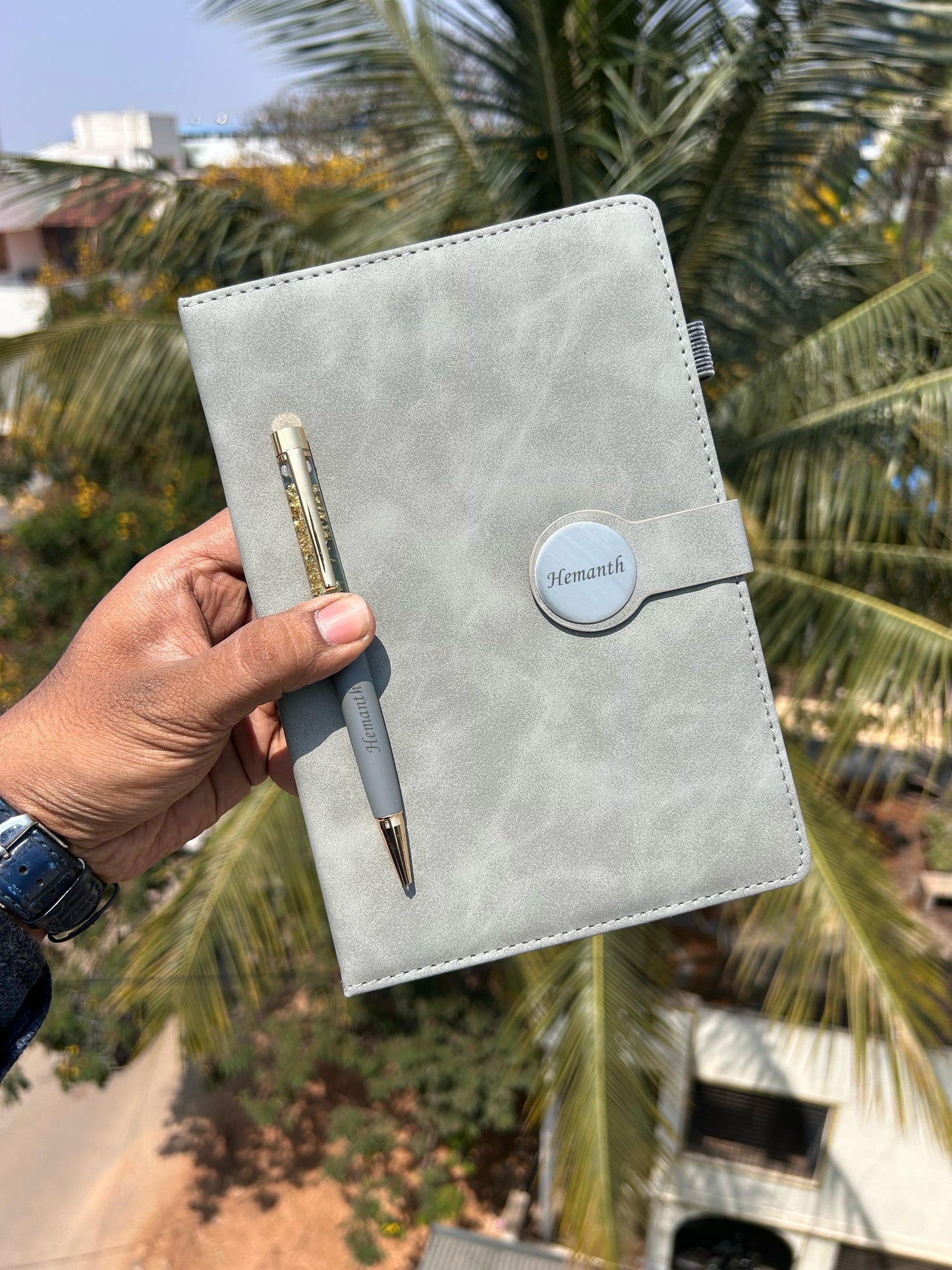 Customised Diary & Pen Gift Set – Custom Name Engraving | Zestpics