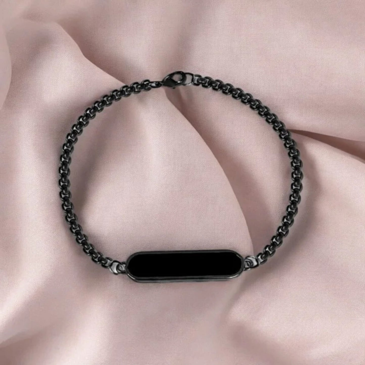 Custom Name Engraved Bracelet Chain for Men & Women – Available in Gold, Silver, Rose Gold & Black