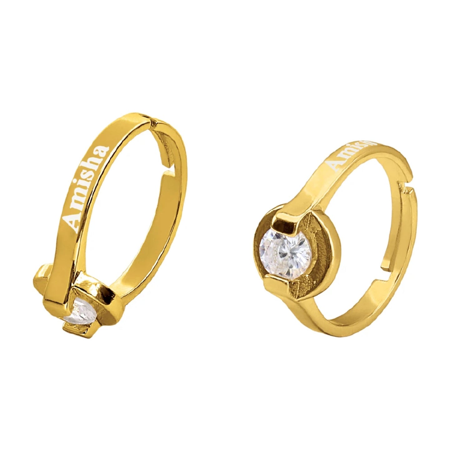 Name Engraved Ladies Finger Ring