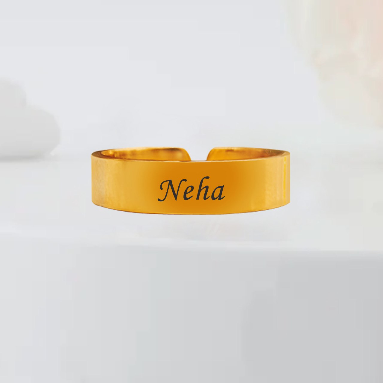 Gold Name Ring