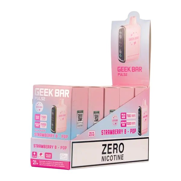 BUY 1 GET 1 FREE Strawberry B-Pop Geek Bar Pulse (Nicotine-Free) | Vape Amazon India Geek Vape