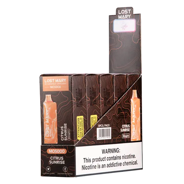 BUY 1 GET 1 FREE Citrus Sunrise Lost Mary MO5000 | Vape Amazon India Lost Mary