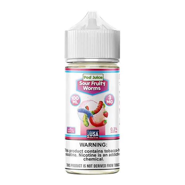 BUY 1 GET 1 FREE Sour Fruity Worms Pod Juice 100ml | Vape Amazon India