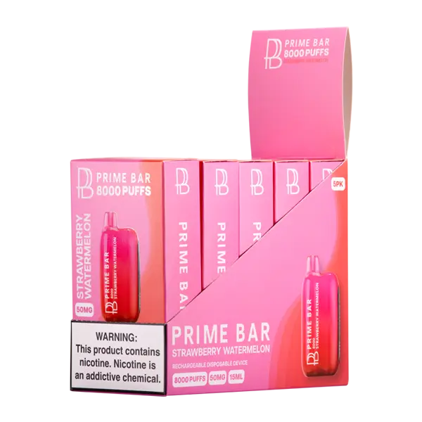 BUY 1 GET 1 FREE Strawberry Watermelon Prime Bar 8000 | Vape Amazon India Prime Bar