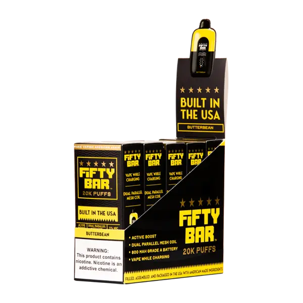 BUY 1 GET 1 FREE Butterbean Fifty Bar 20K | Vape Amazon India Beard Vape Co