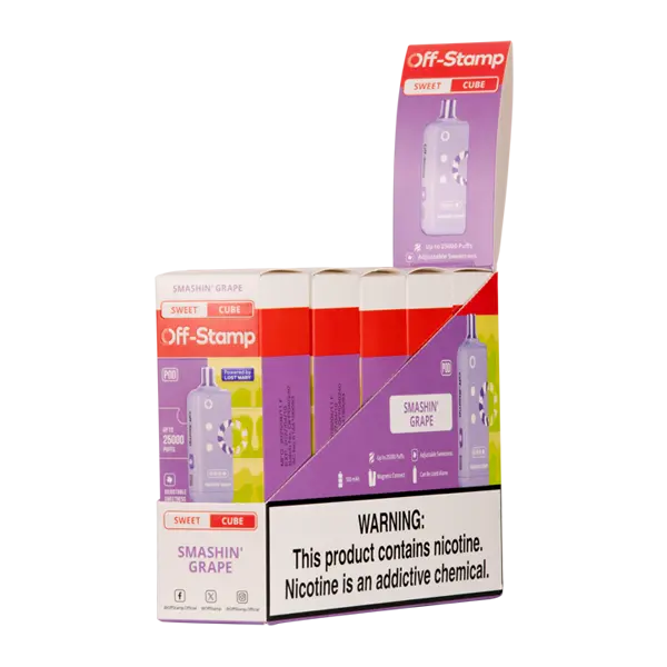 BUY 1 GET 1 FREE Smashin' Grape Off Stamp Sweet Cube | Vape Amazon India Off Stamp