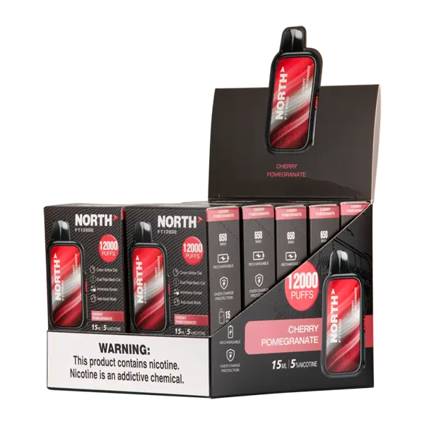 BUY 1 GET 1 FREE Cherry Pomegranate North FT12000 | Vape Amazon India North