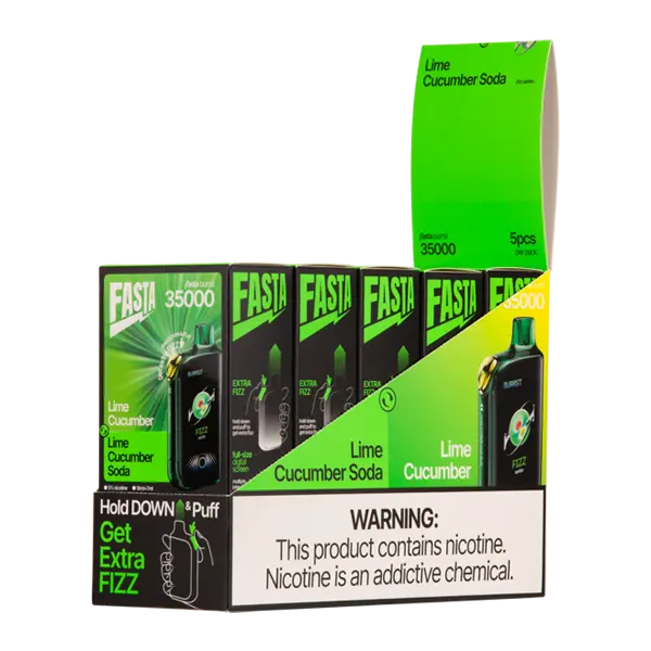 BUY 1 GET 1 FREE Lime Cucumber / Lime Cucumber Soda FASTA Burrst 35000 | Vape Amazon India FASTA