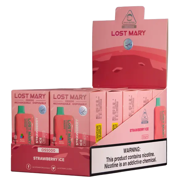 BUY 1 GET 1 FREE Strawberry Ice Lost Mary OS5000 | Vape Amazon India Lost Mary