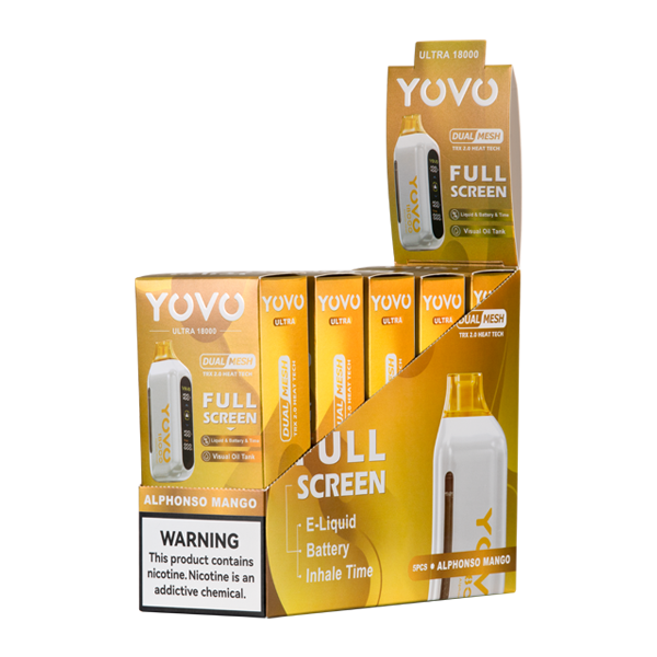 BUY 1 GET 1 FREE Alphonso Mango YOVO Ultra 18000 | Vape Amazon India - Vape Amazon India