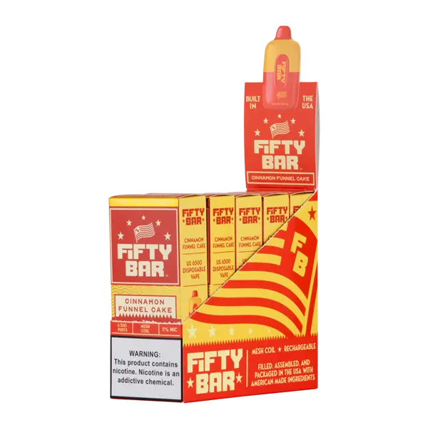 BUY 1 GET 1 FREE Cinnamon Funnel Cake Fifty Bar | Vape Amazon India Beard Vape Co