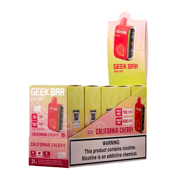 BUY 1 GET 1 FREE California Cherry Geek Bar Pulse | Vape Amazon India Geek Vape