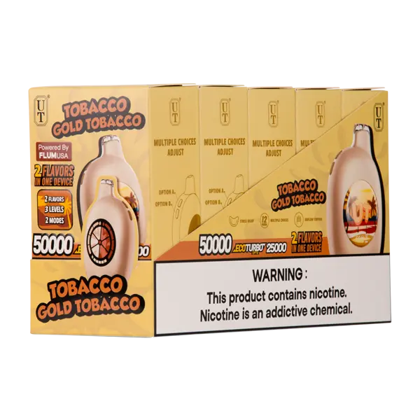 BUY 1 GET 1 FREE Tobacco/Gold Tobacco UT 50K | Vape Amazon India UT Bar