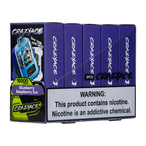 BUY 1 GET 1 FREE Blueberry Raspberry Ice Crazy Ace B15000 | Vape Amazon India Crazy Ace