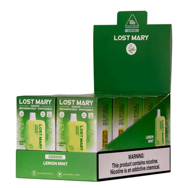 BUY 1 GET 1 FREE Lemon Mint Lost Mary OS5000 | Vape Amazon India Lost Mary