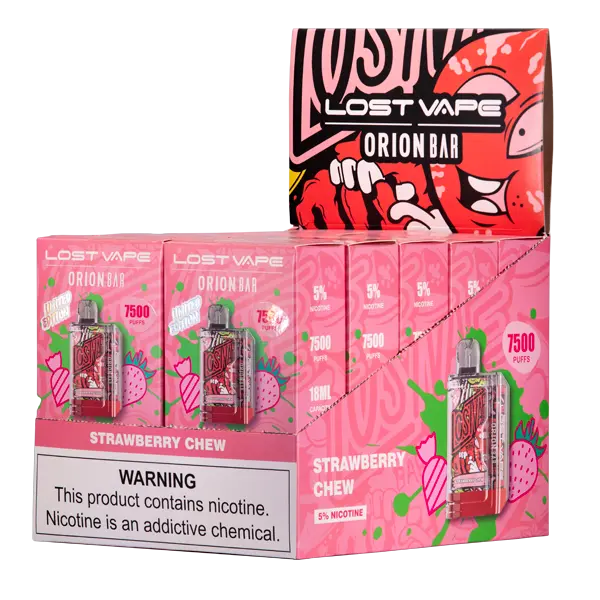 BUY 1 GET 1 FREE Strawberry Chew Orion Bar 7500 | Vape Amazon India Lost Vape