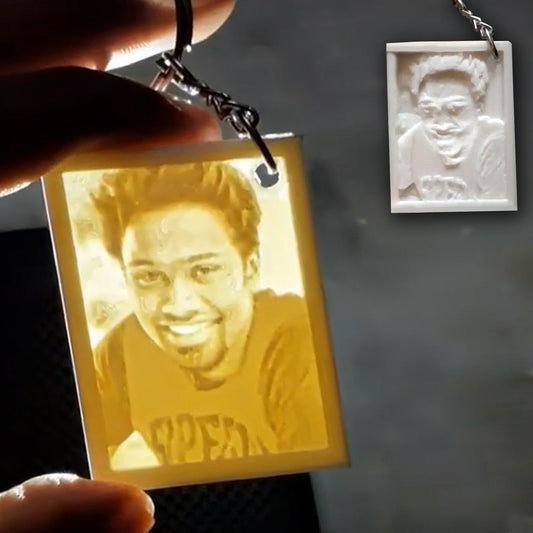 Lithophane 3D Photo Keychain