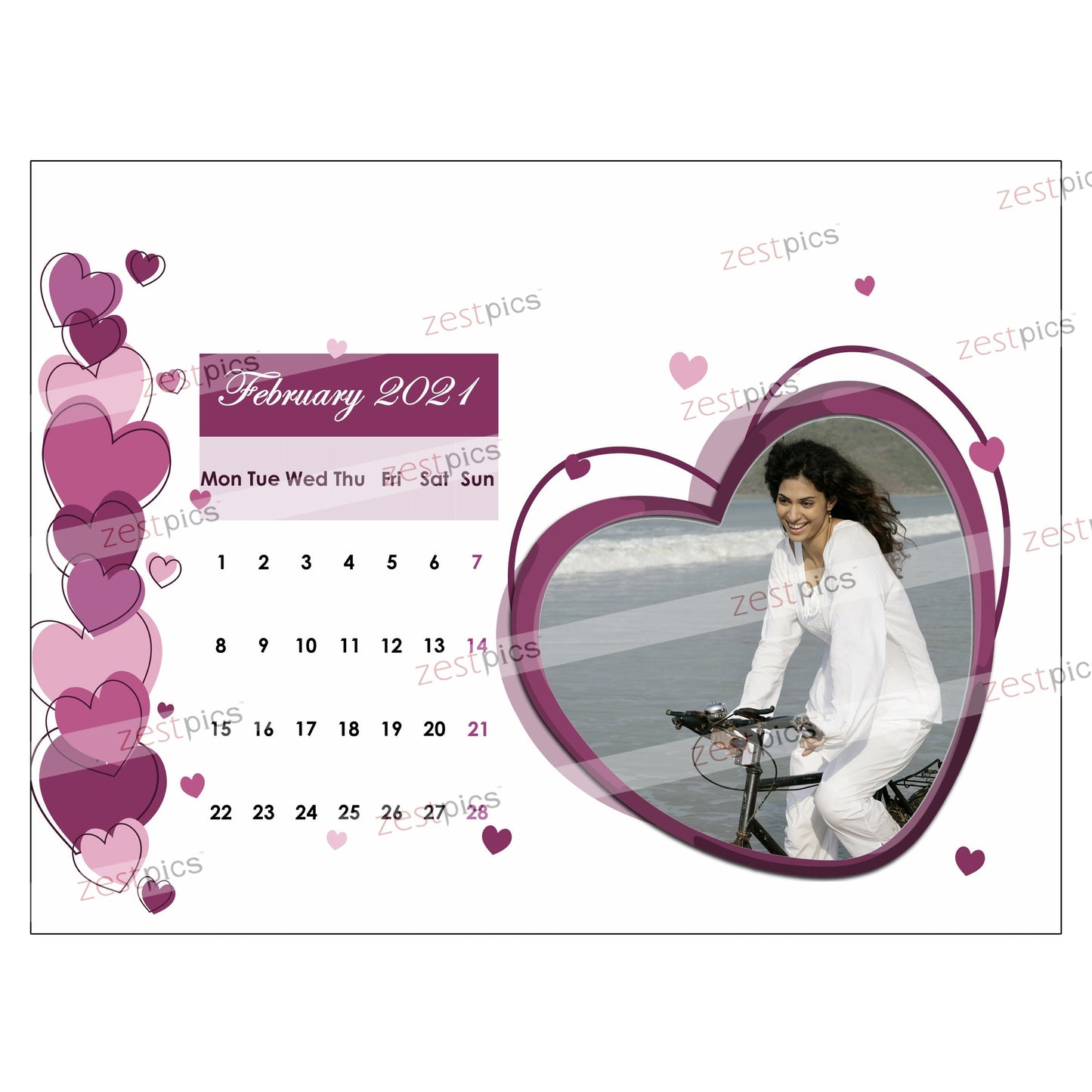 6x8 12 Months Love Calendar