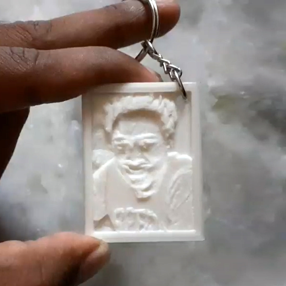 Lithophane 3D Photo Keychain