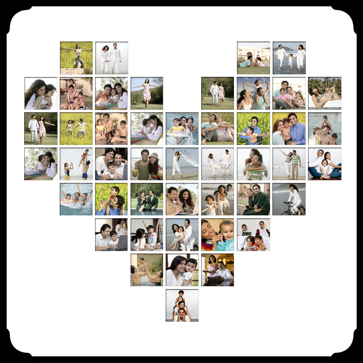 Heart Shaped Photo Collage Frame