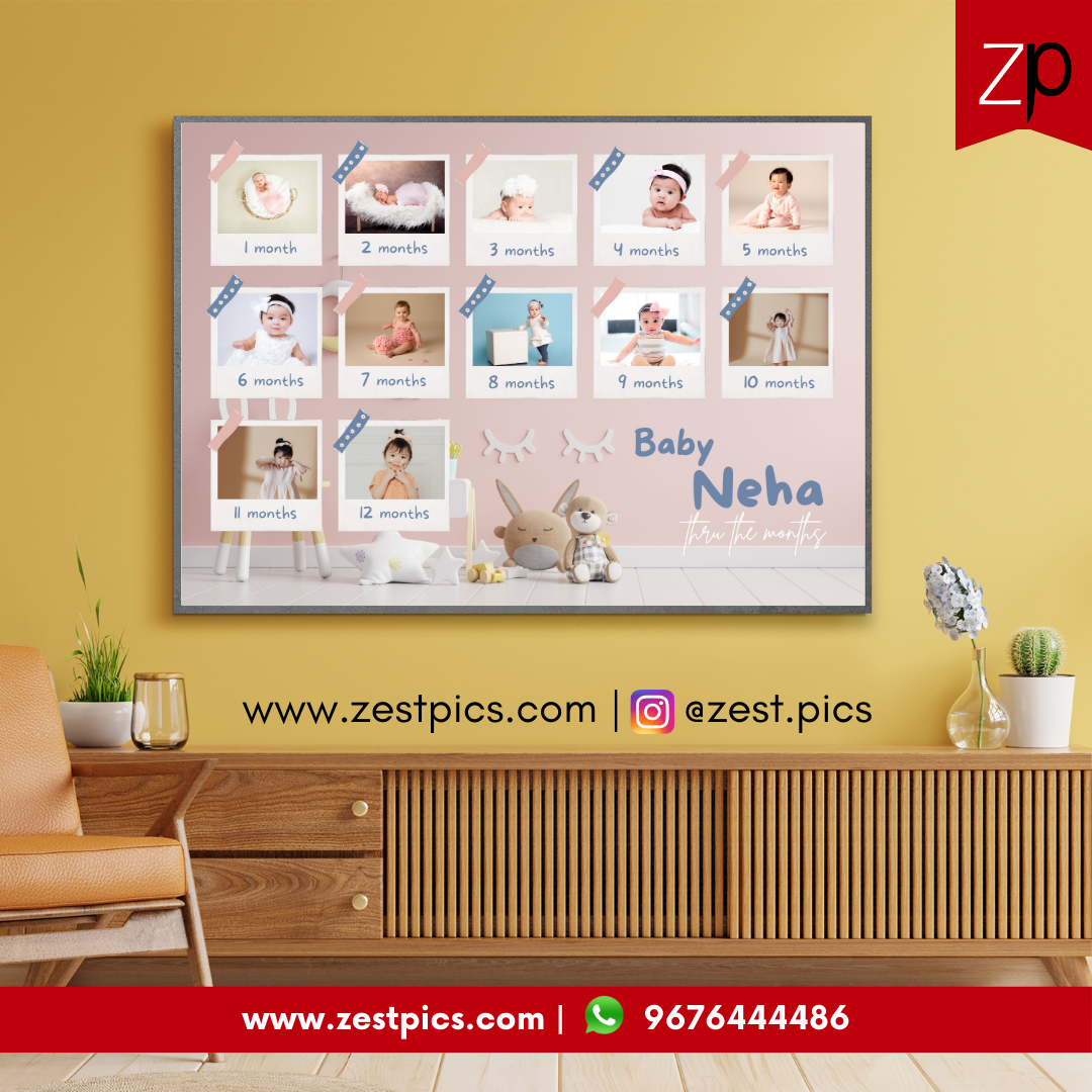 Capture Your Baby's First Year: Personalized Photo Frame