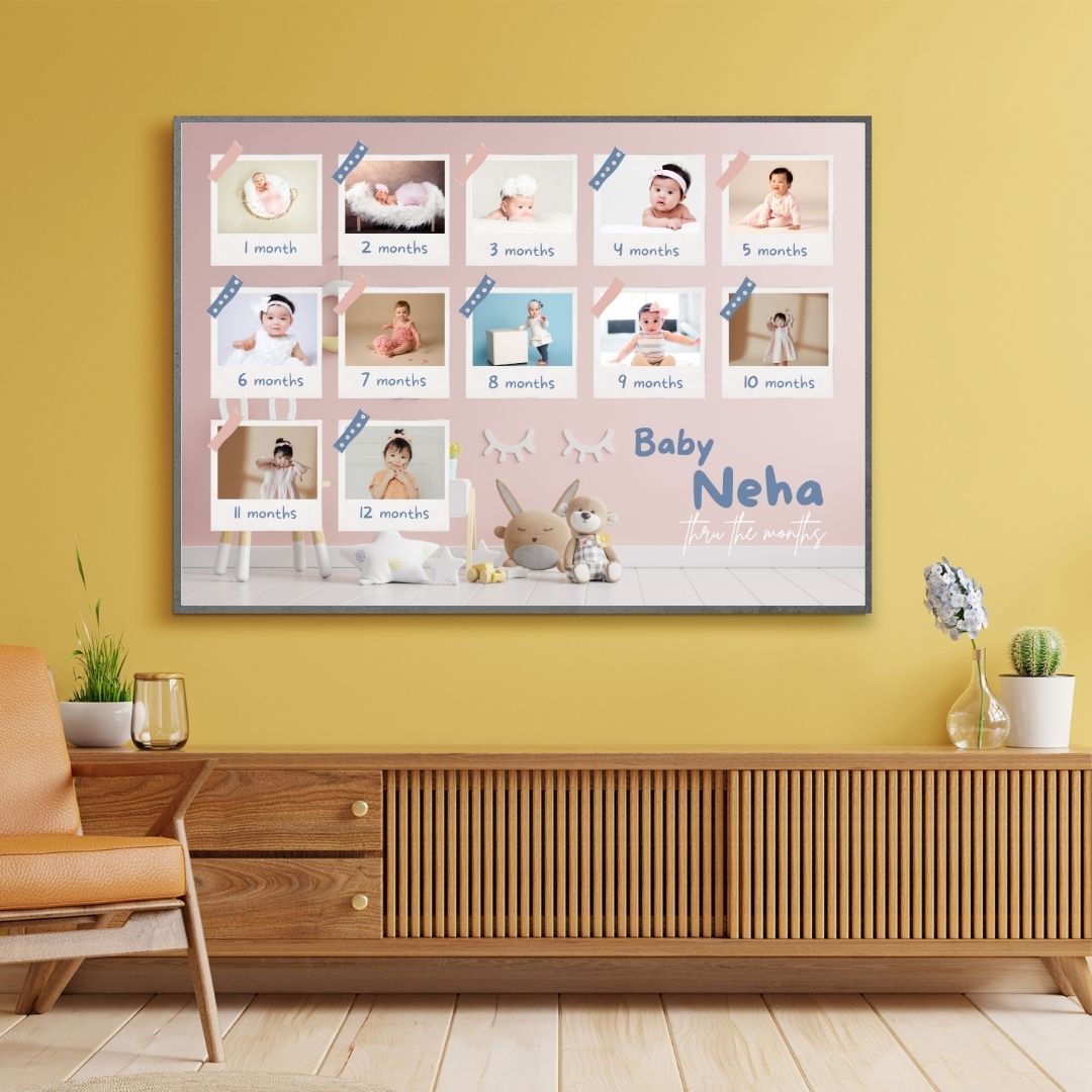 Capture Your Baby's First Year: Personalized Photo Frame