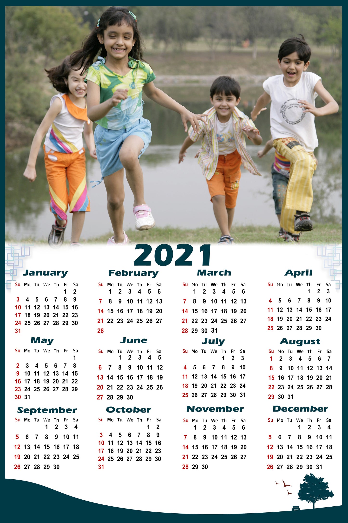 12x18 Yearly Calendar
