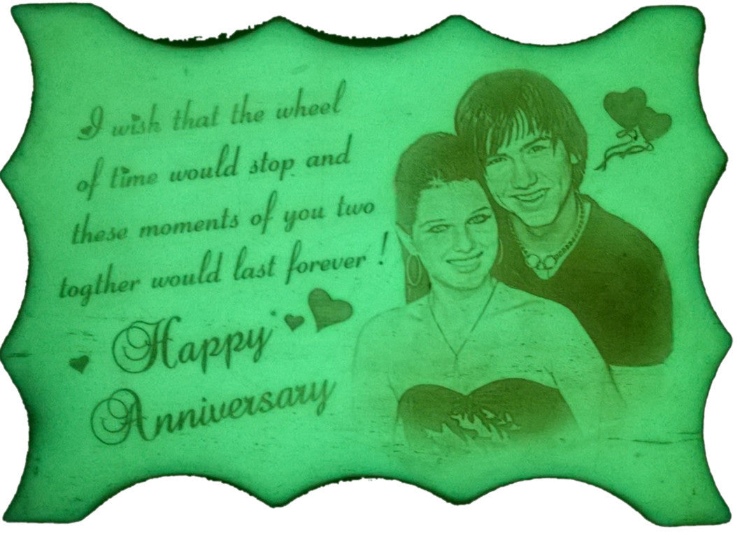 5x7 Curve Radium Engraving