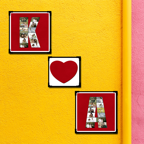 Alphabet Photo Collage with Love