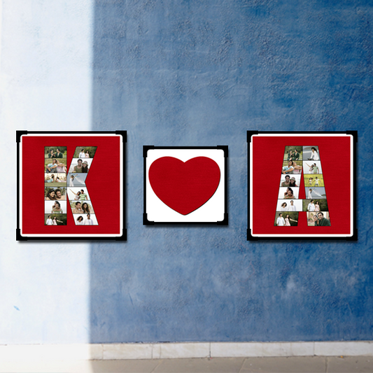 Alphabet Photo Collage with Love