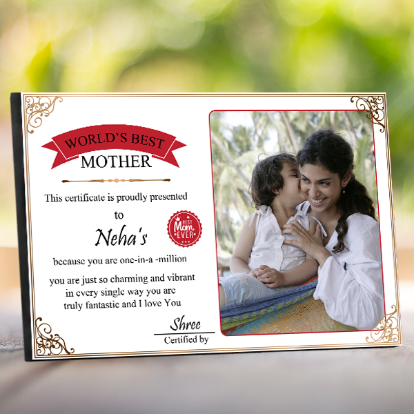 World's Best Mother Certificate