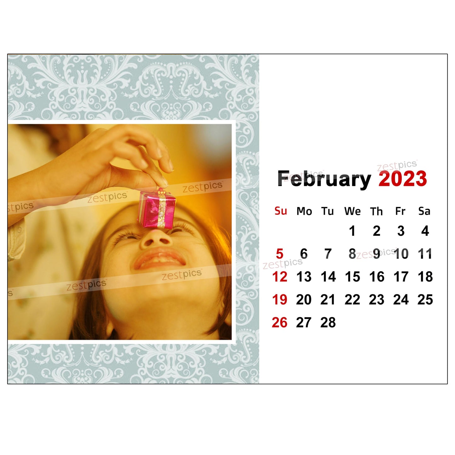 6x8 12 Months Calendar