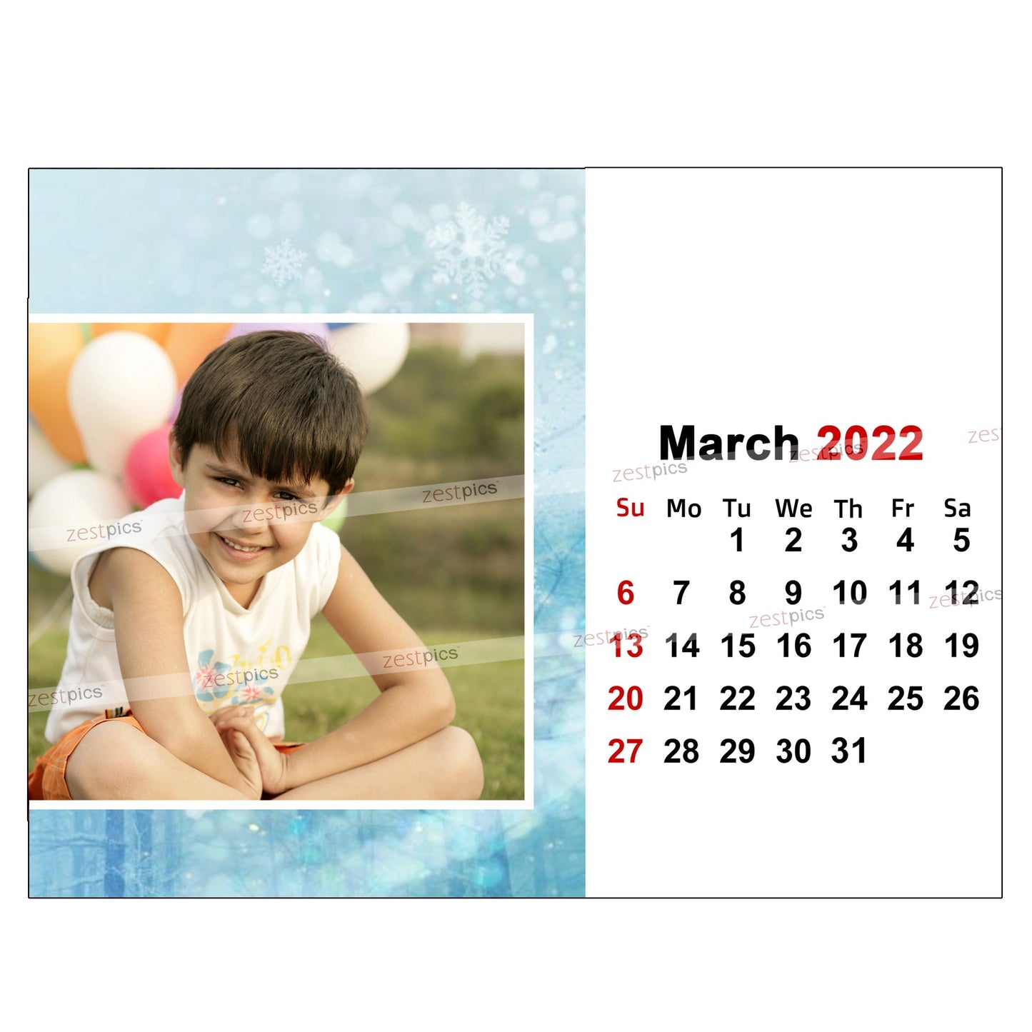 6x8 12 Months Calendar