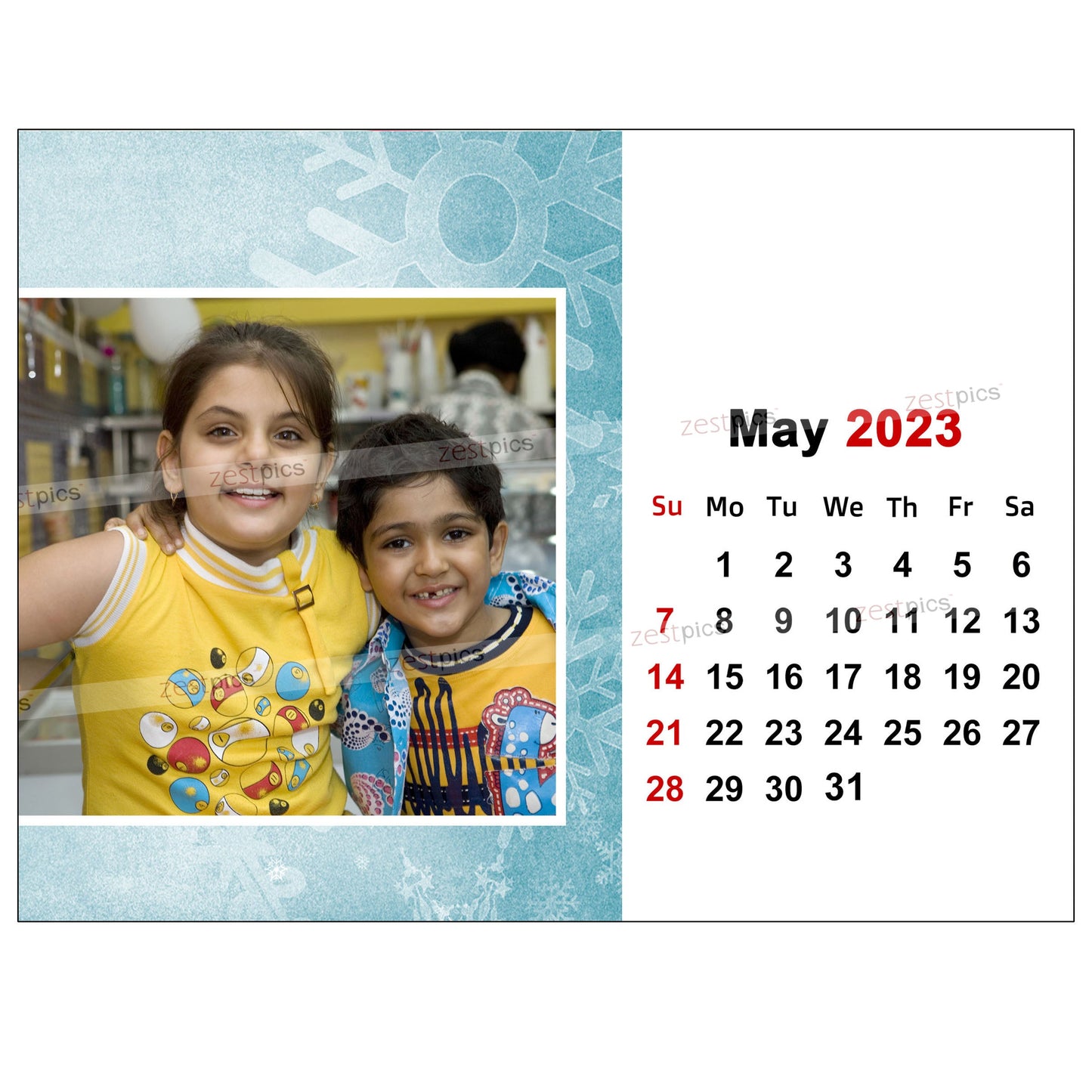 6x8 12 Months Calendar