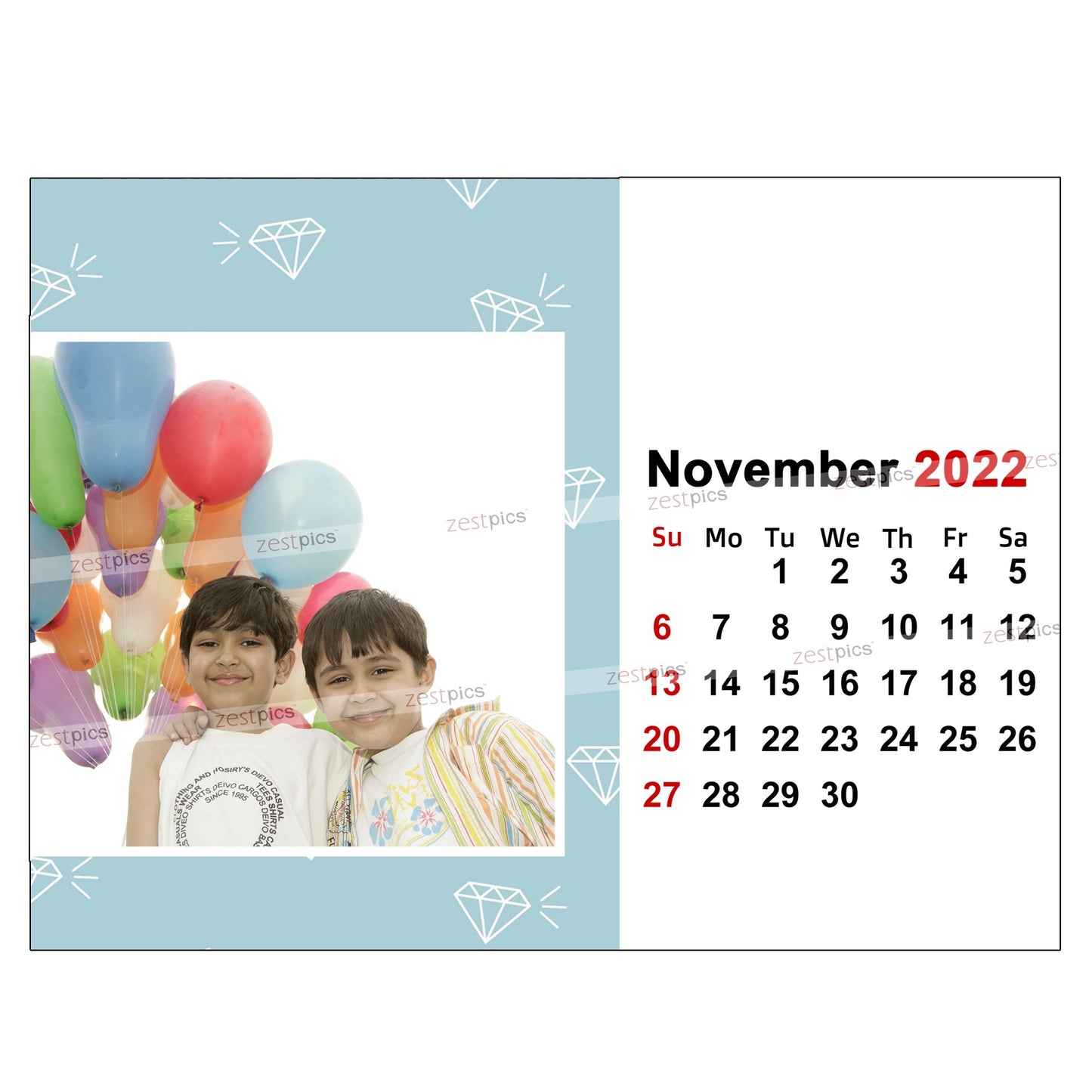 6x8 12 Months Calendar