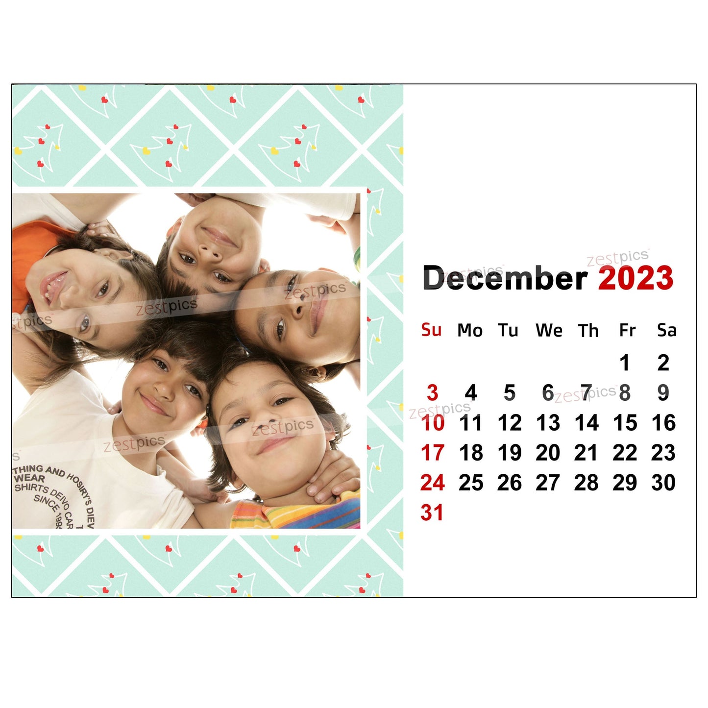 6x8 12 Months Calendar