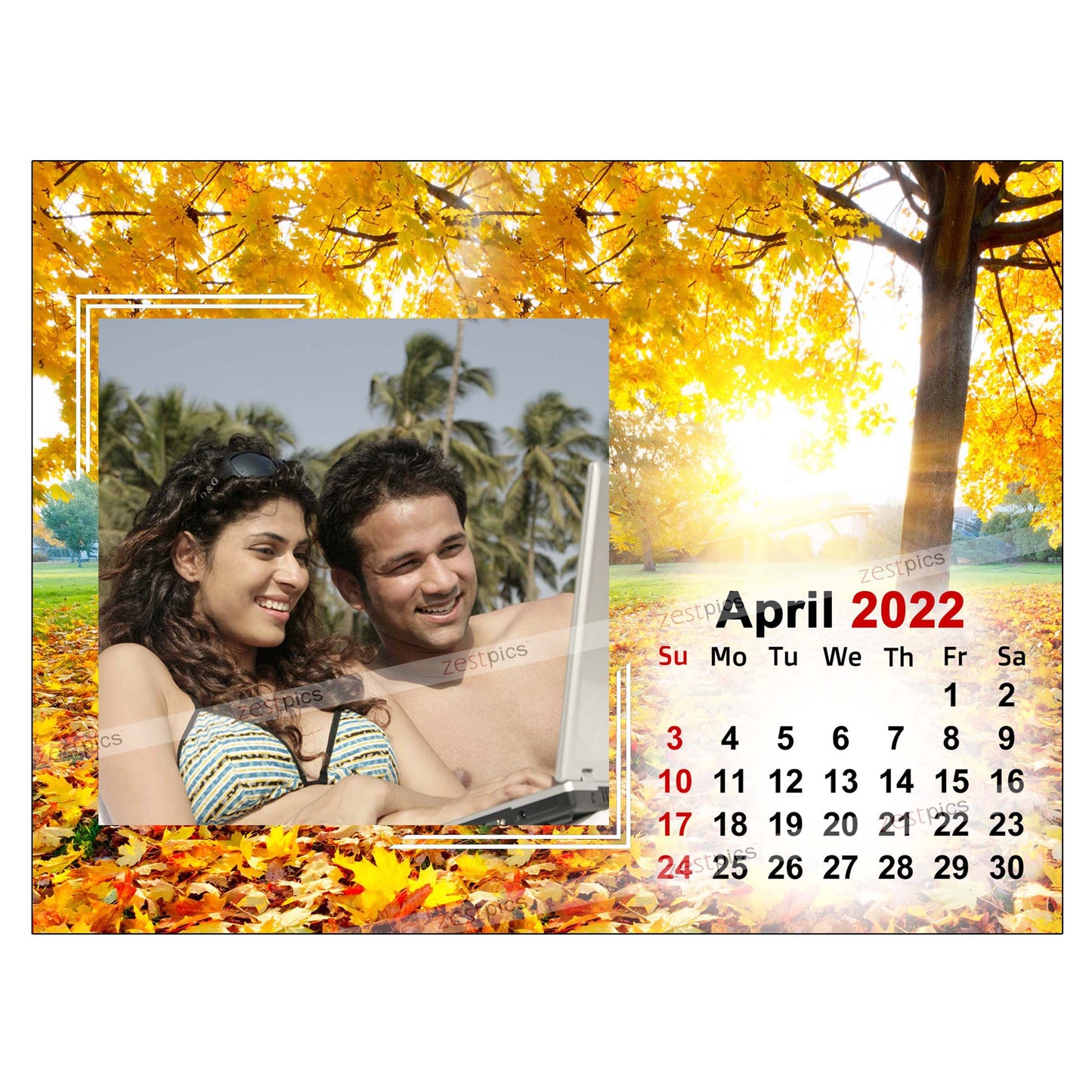 6x8 12 Months Season's Calendar