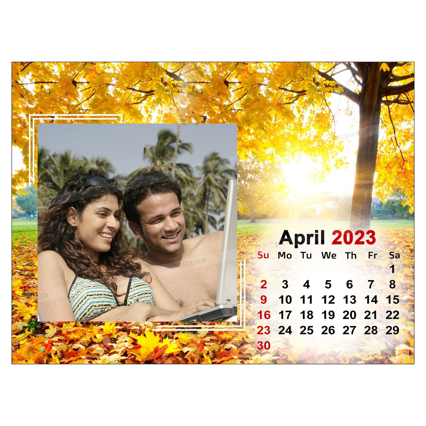 6x8 12 Months Season's Calendar