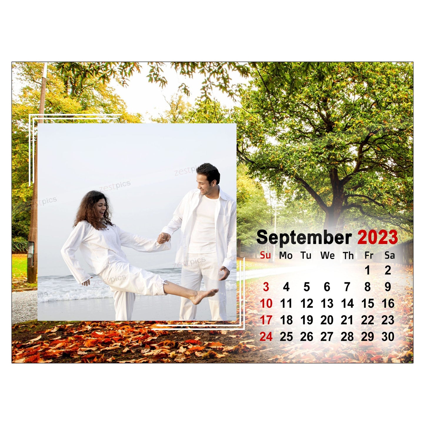 6x8 12 Months Season's Calendar