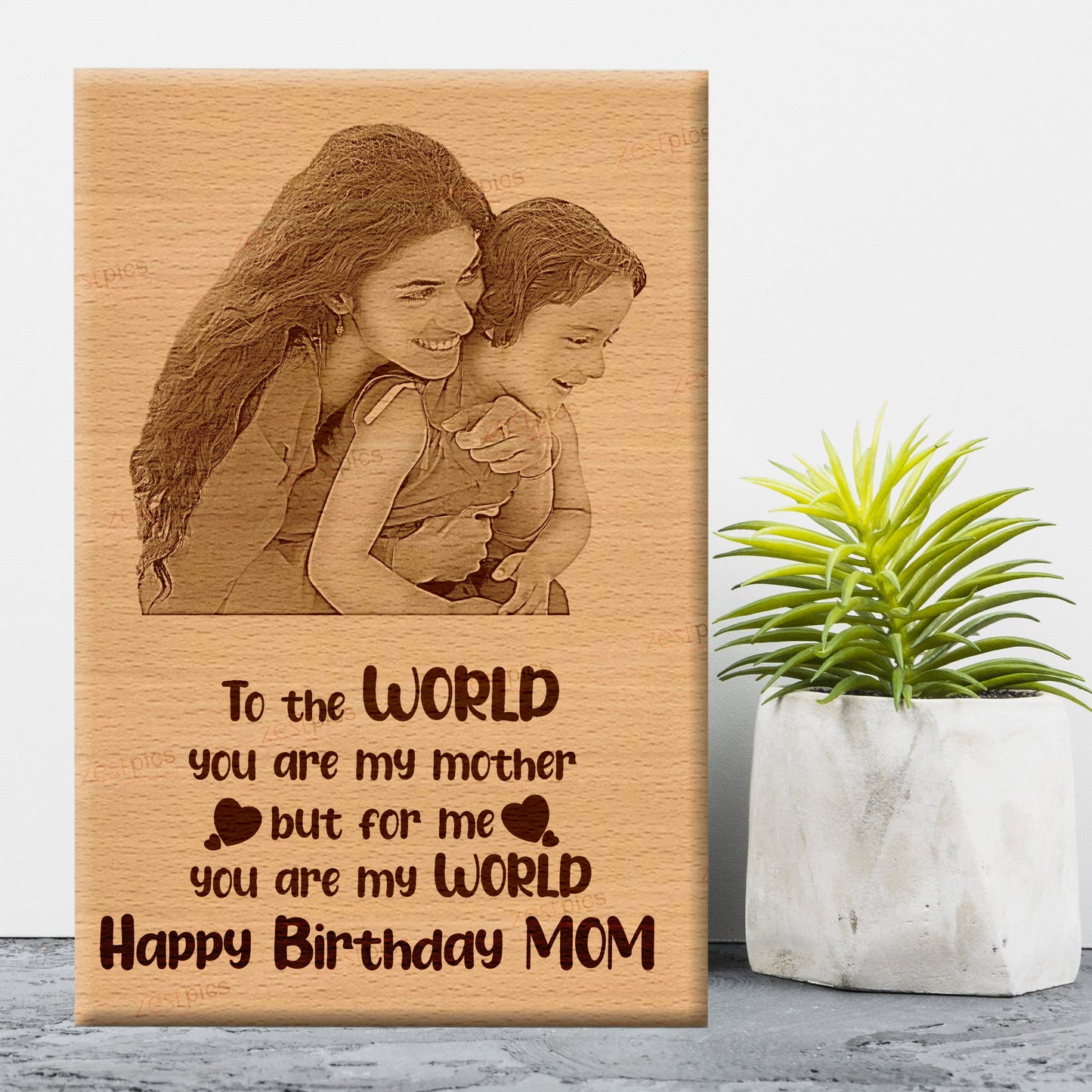 Birthday Gifts Mother Personalized Engraved Photo Plaque Gift For Her