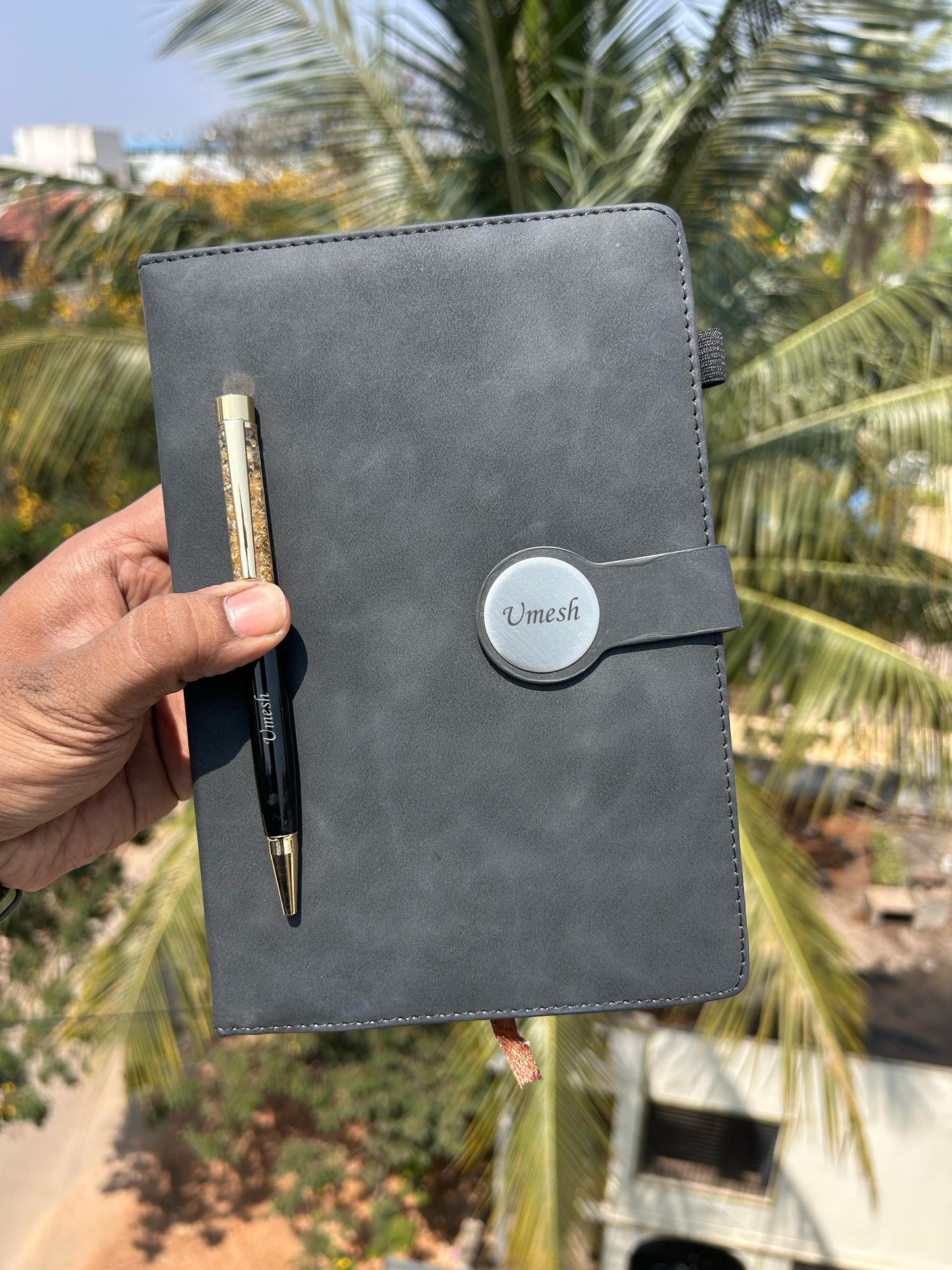 Customised Diary & Pen Gift Set – Custom Name Engraving | Zestpics