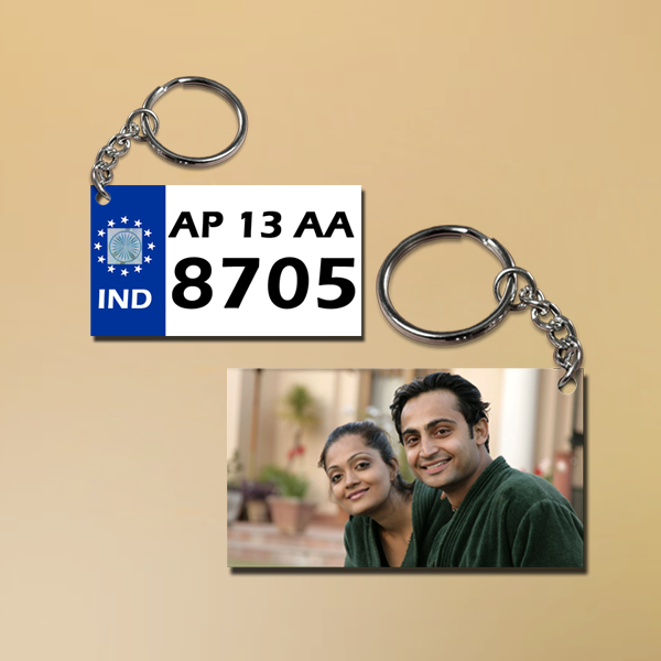 Personalised Vehicle Number Plate Keychain