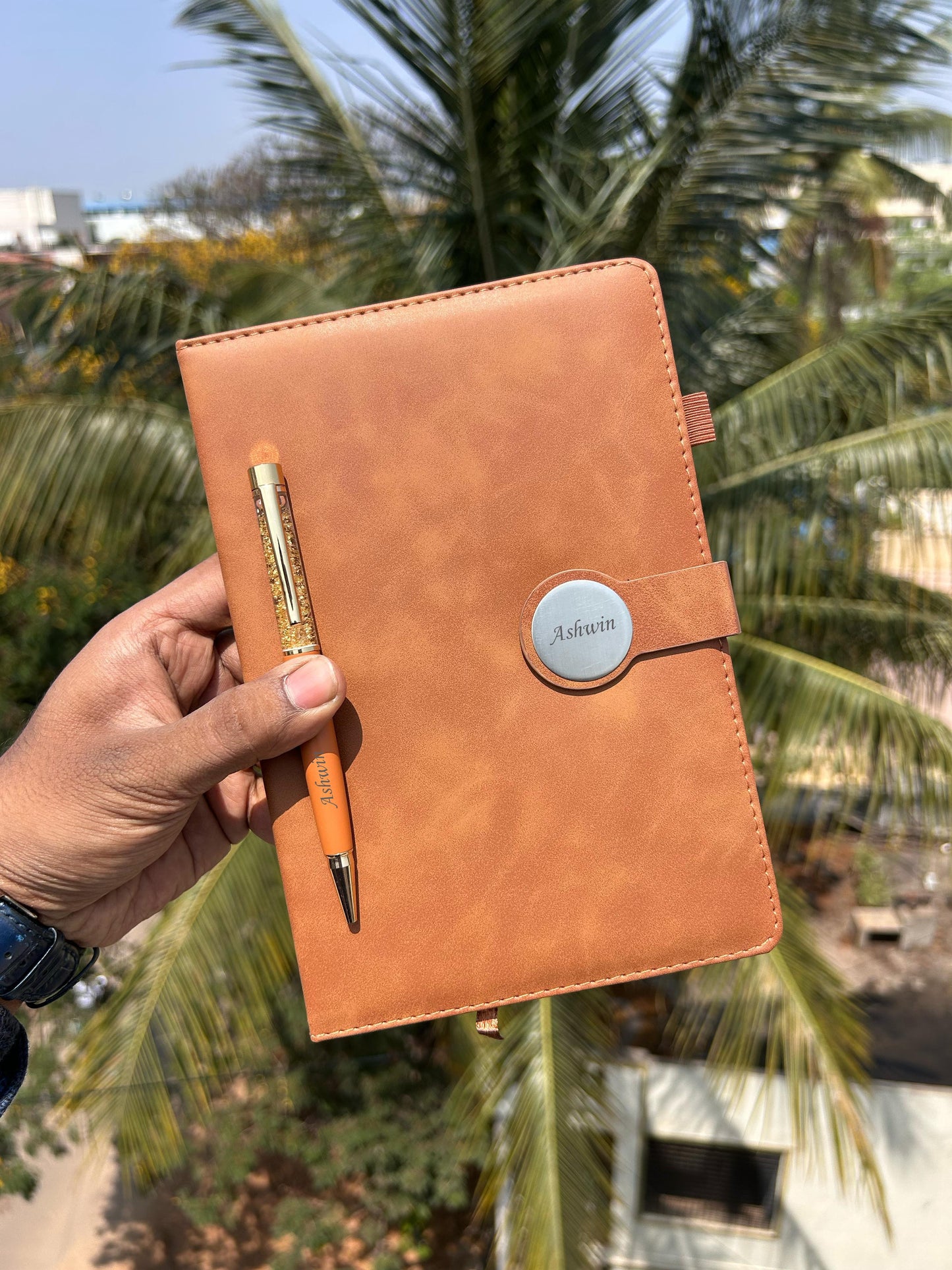 Customised Diary & Pen Gift Set – Custom Name Engraving | Zestpics