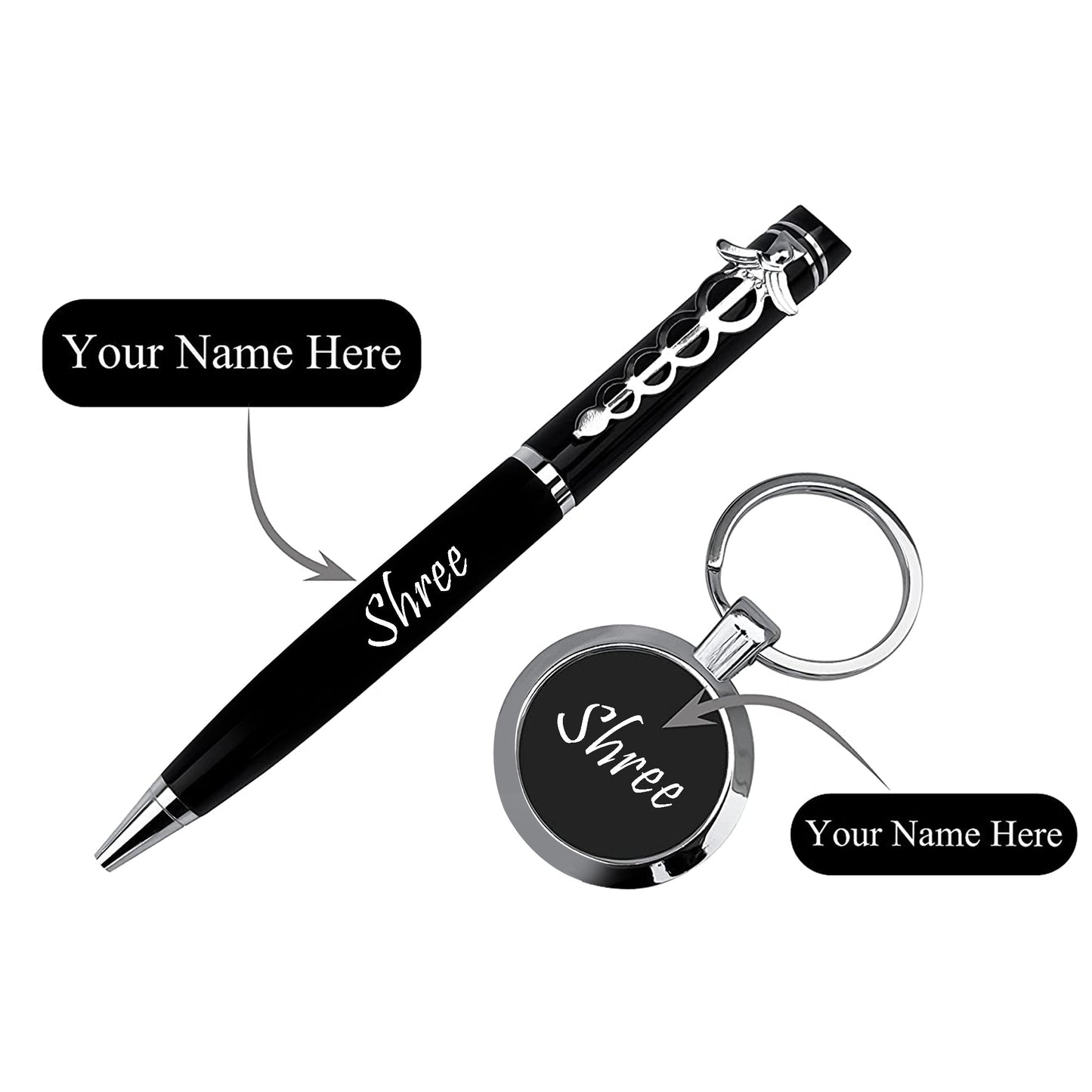 Best Gift For Doctors – Personalized Doctor Pen with Keychain – Personalized Gifts For Doctors