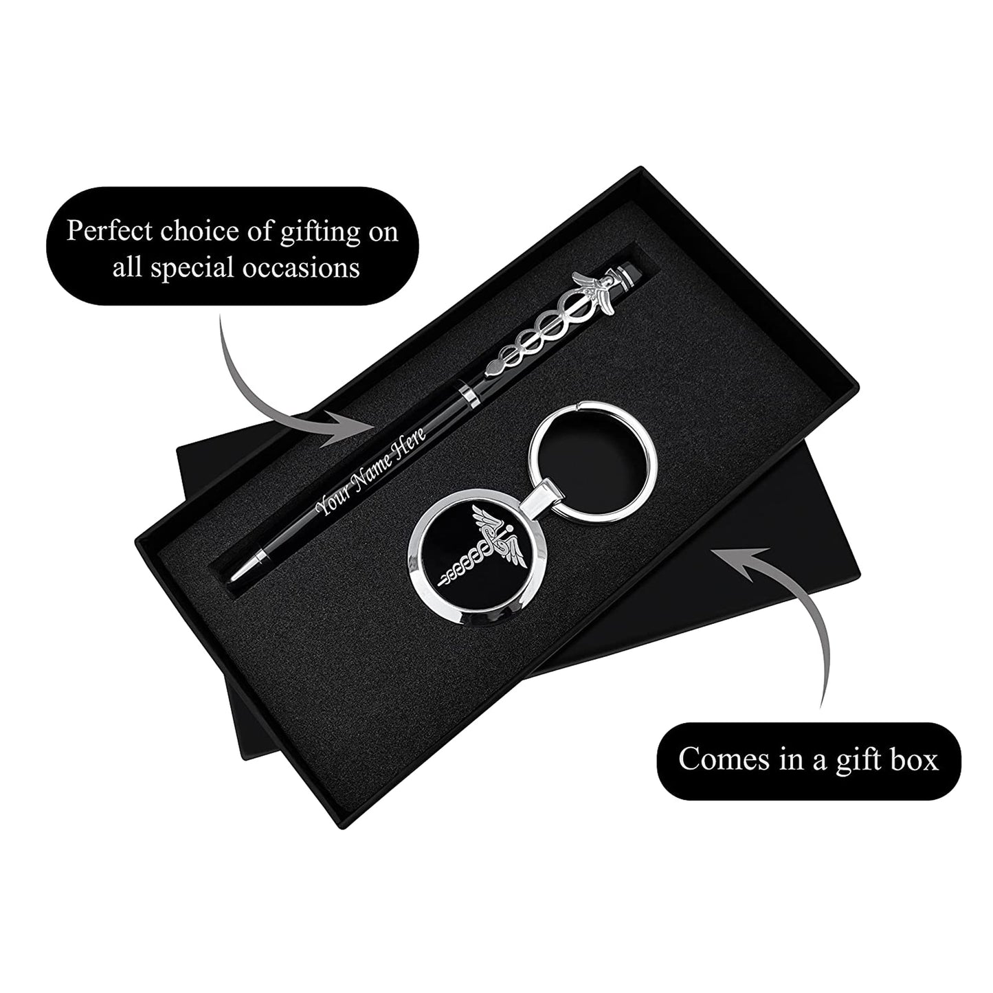 Best Gift For Doctors – Personalized Doctor Pen with Keychain – Personalized Gifts For Doctors