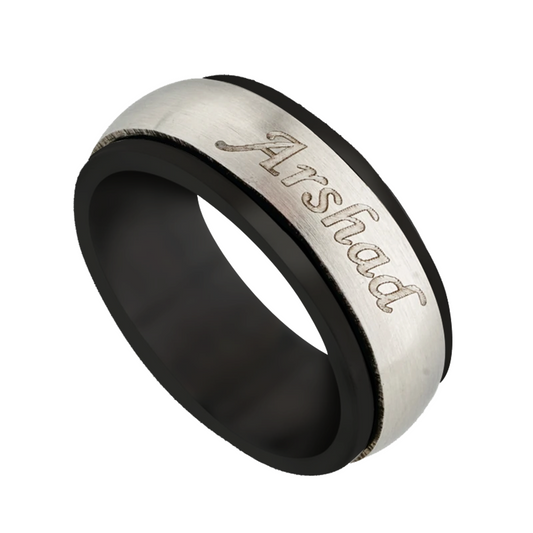 Name Engraved Men's Ring